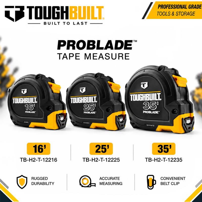 TOUGHBUILT 16ft/25ft/35ft Seri - огляд і ціна Stanley Tape 25Ft