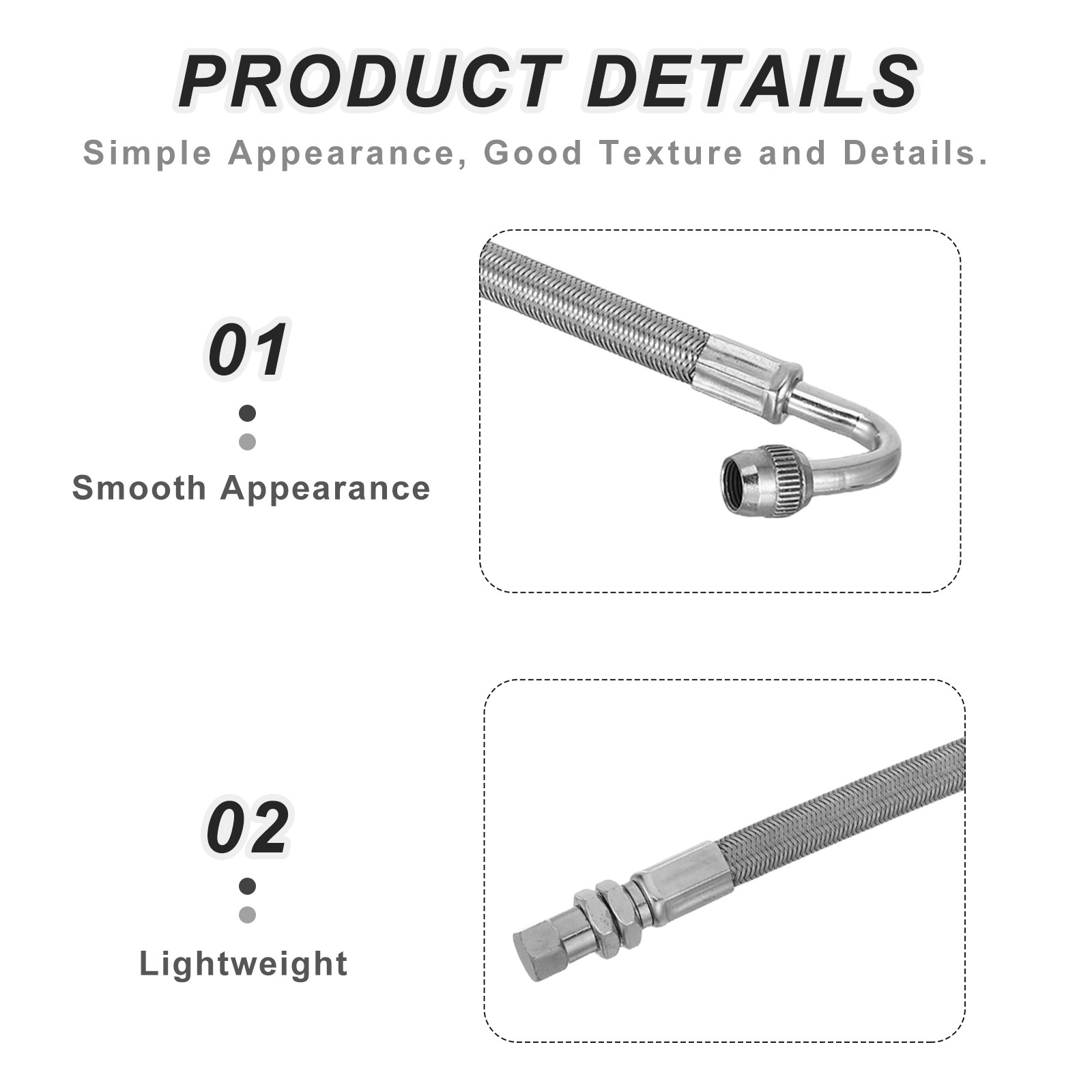 2Pcs Flexible Tire Valve Exten - огляд і ціна Flexible Hose Braided